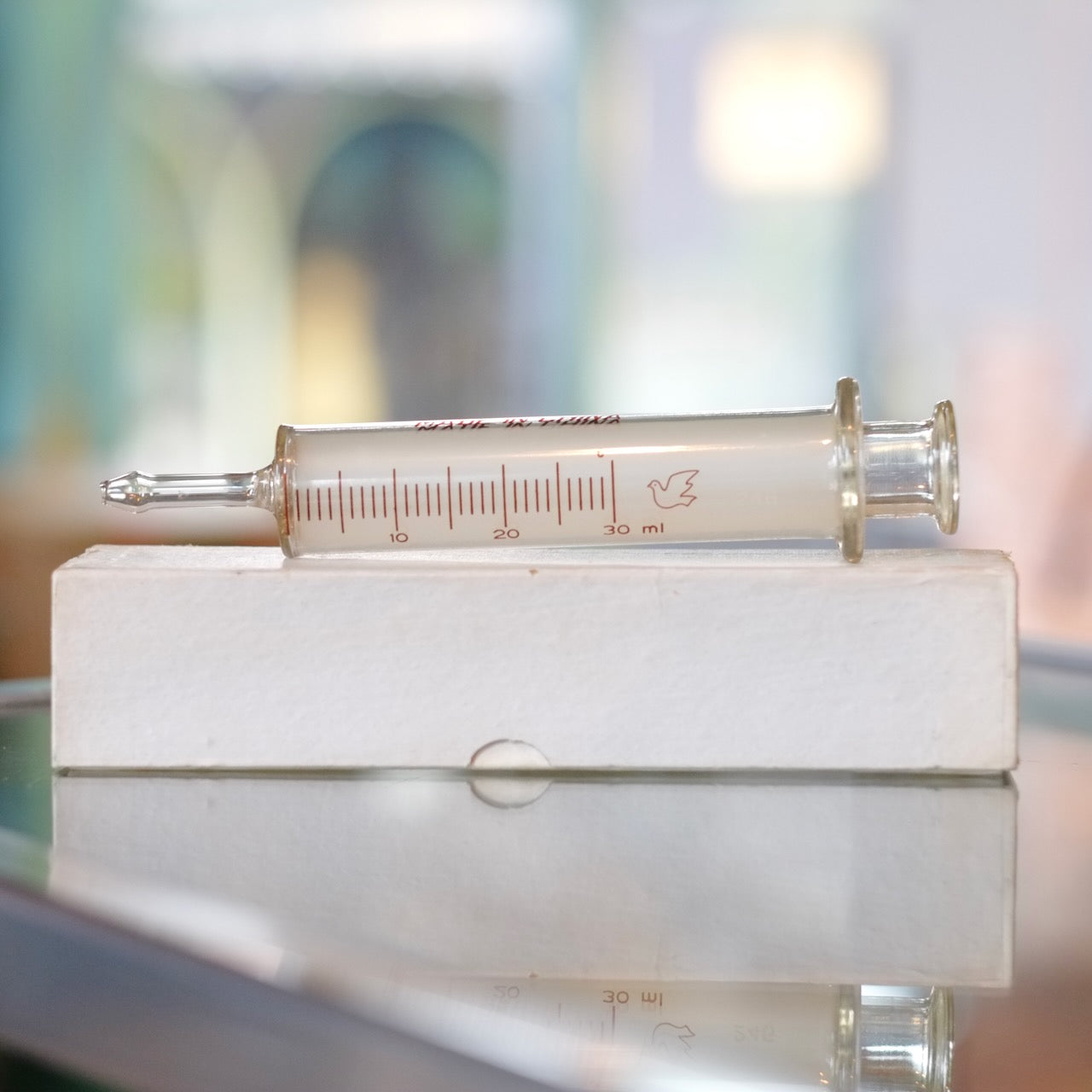 All-glass 30ml measuring syringe