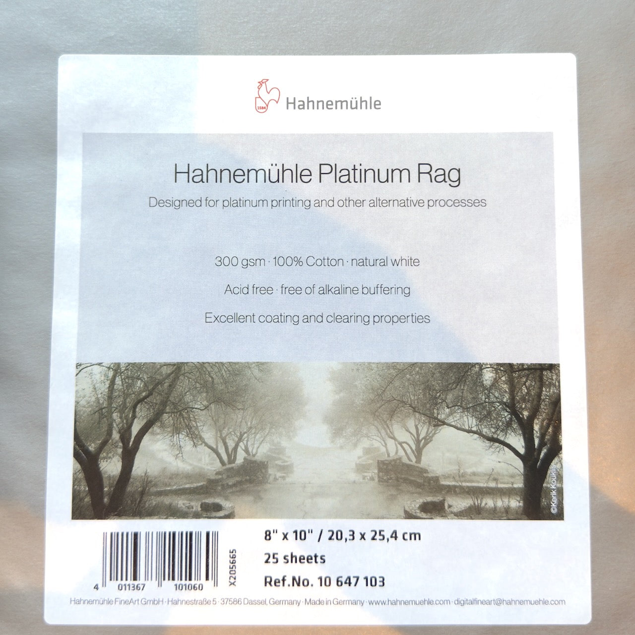 Hahnemühle Platinum Rag Paper (8x10, 25 sheets)