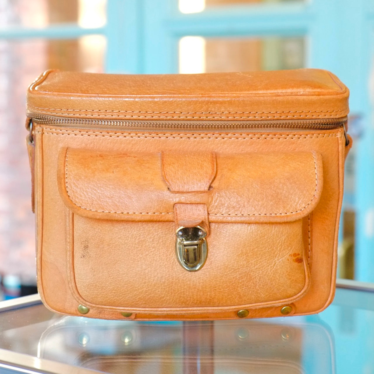 Leather camera case
