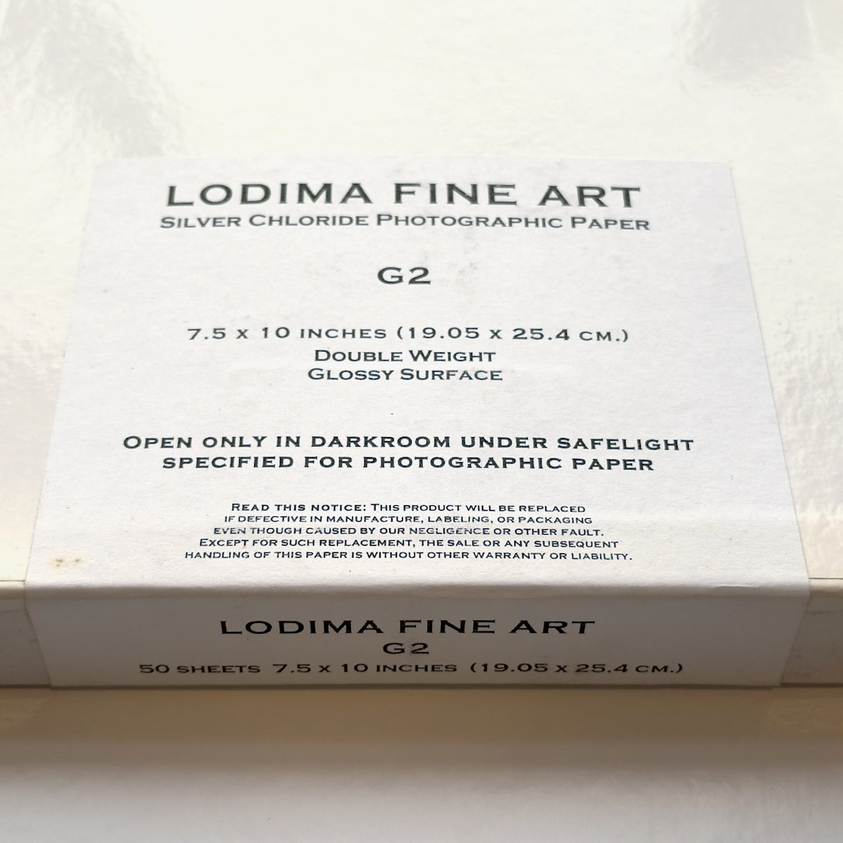 Lodima Fine Art G2 Silver Chloride Paper (7.5x10", EXPIRED)