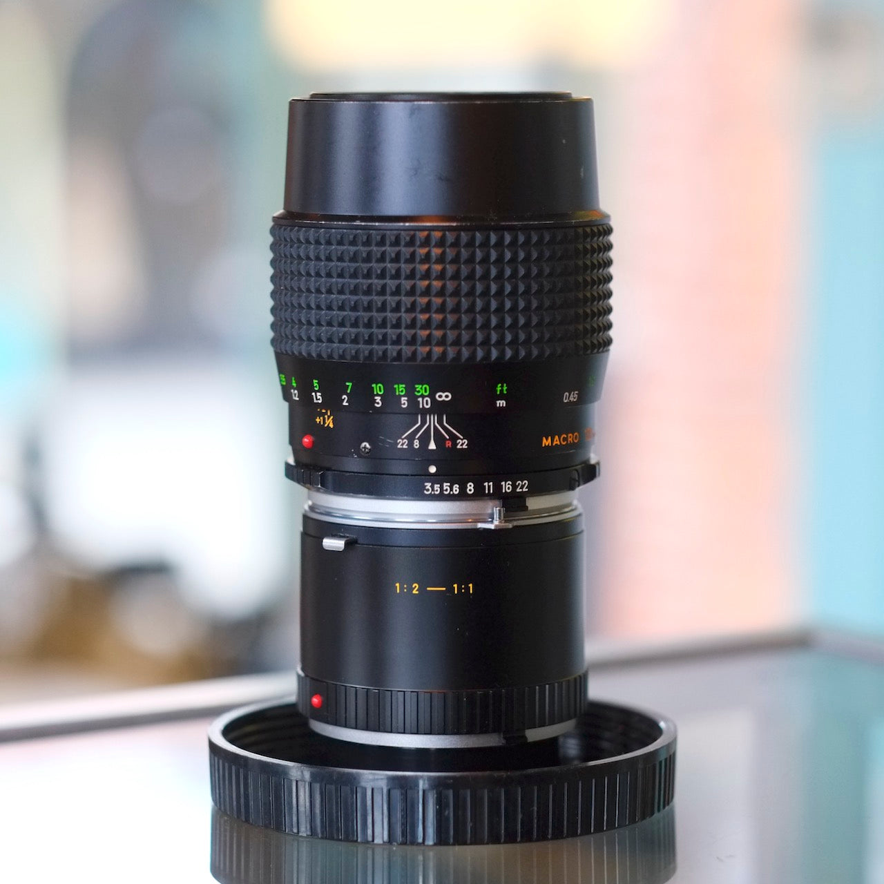 Minolta MC Macro Rokkor-X PG 100mm f3.5 with 1:1 tube